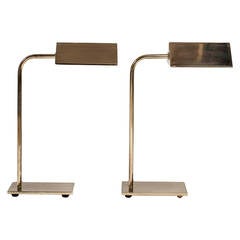 Pair of Brass Desk Lamps