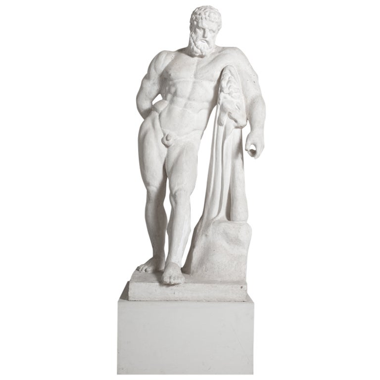 19th c. Hercules Farnese Sculpture