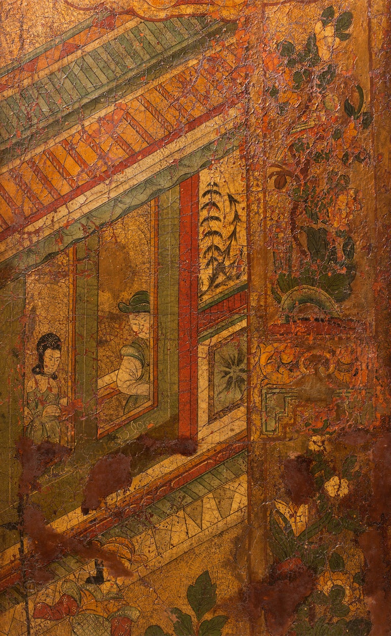 18th c. Portuguese Screen with Chinese Palatial Scenes 2