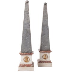 19th c. Pair of obelisks Carlos X era