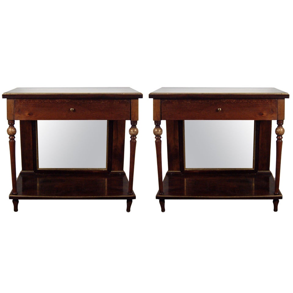 A 19th Century Pair of Mahogany Console Tables