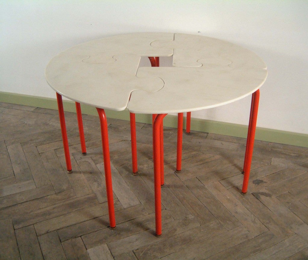 A round puzzle table at 1stDibs
