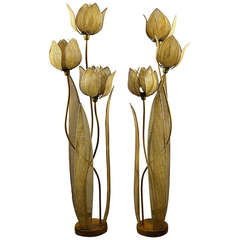 Pair of Tulip Lamps