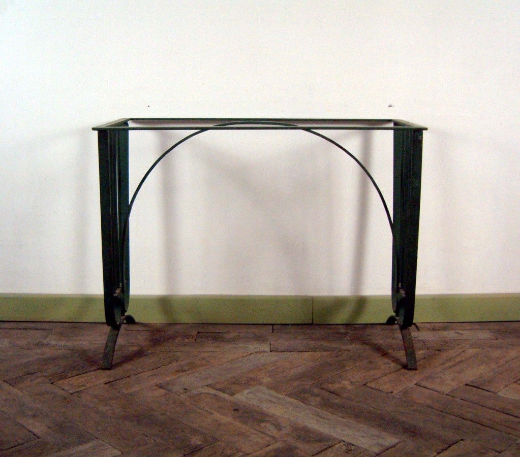 French A set of five iron garden tables For Sale