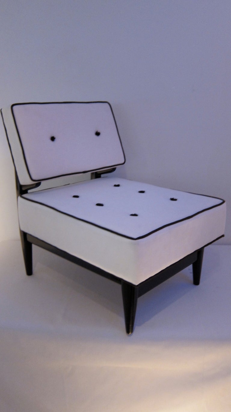 Pair of low chairs. France 1960