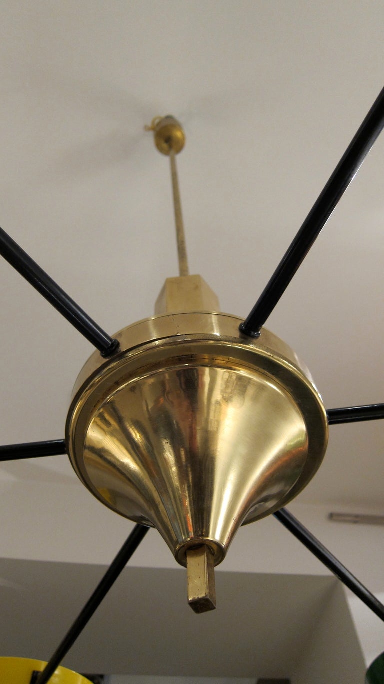 6 lights ceiling lamp. Italy 1960 In Good Condition In Madrid, ES