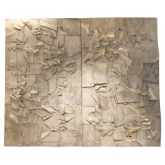 A ceramic wall sculpture by Clara Graziolino