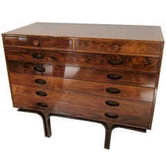 A rosewood italian chest of drawers by Gianfranco Frattini for Bernini 60

