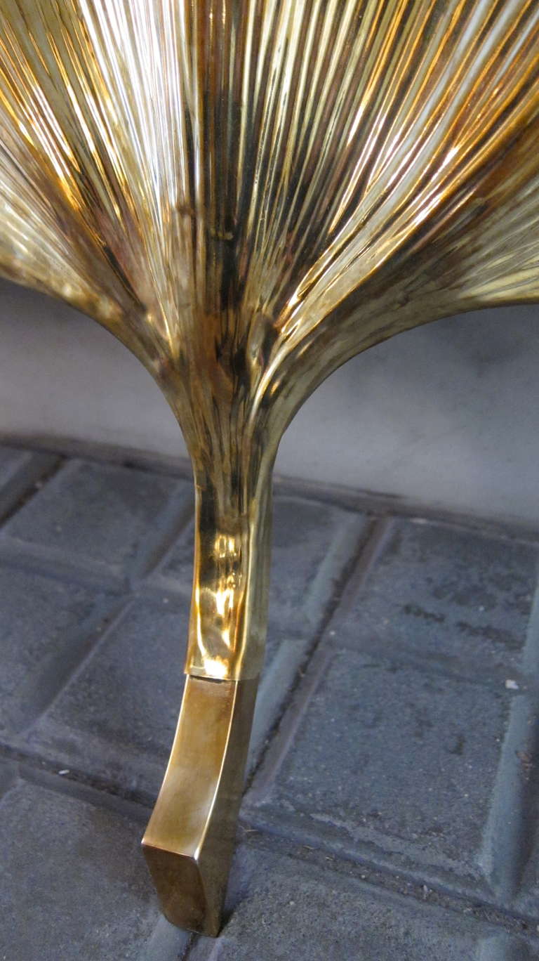 Italian A Wall Light In Golden Brass By Tommaso Barbi, Italy 1970