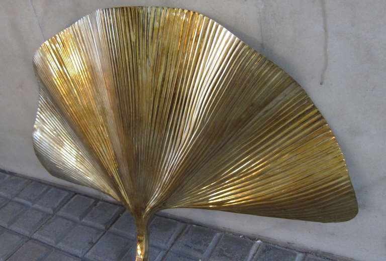 A Wall Light In Golden Brass By Tommaso Barbi, Italy 1970 In Good Condition In Madrid, ES