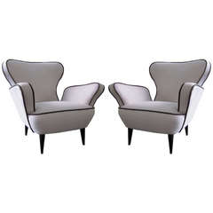 A Pair Of Italian Armchairs. Italy 40'