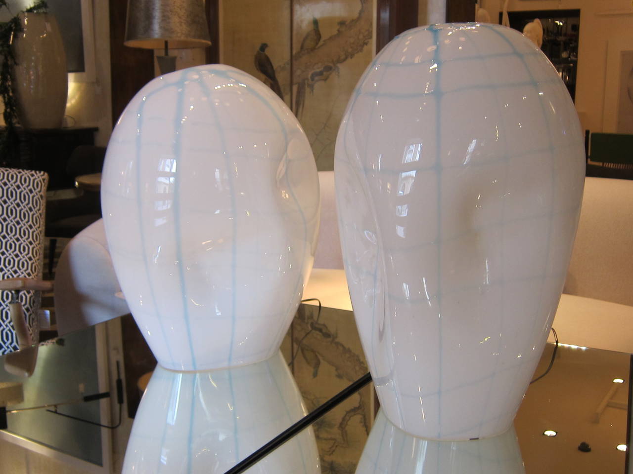 A pair of MURANO glass table lamps by 