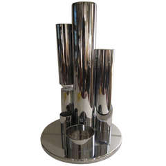 Chromed Steel Lamp by Luigi Cinisello Balsamo, Italy, 1970s Chromed Steel Lamp by Luigi Cinisello Balsamo, Italy, 1970s