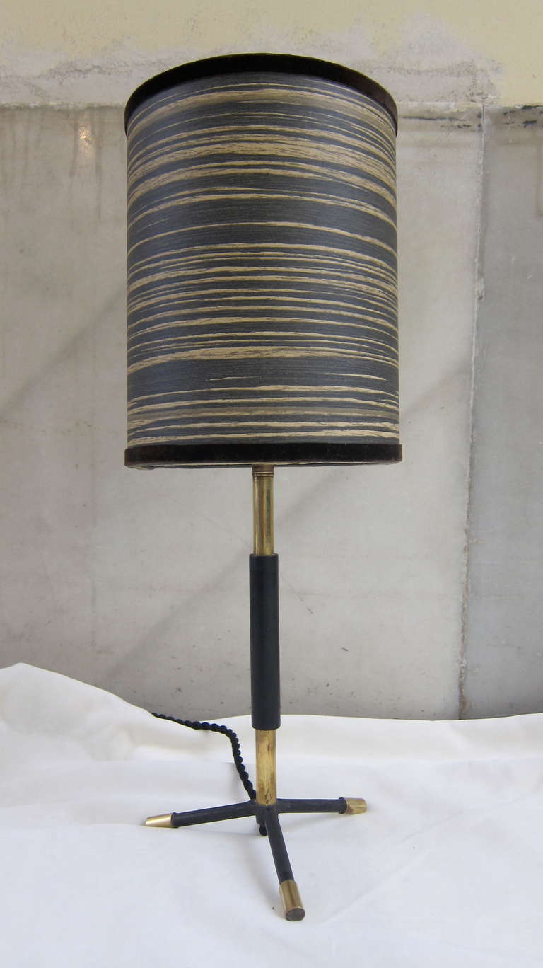 Pair of Lamps in Lacquered Iron and Golden Brass by Stylux, Italy, 1960s
