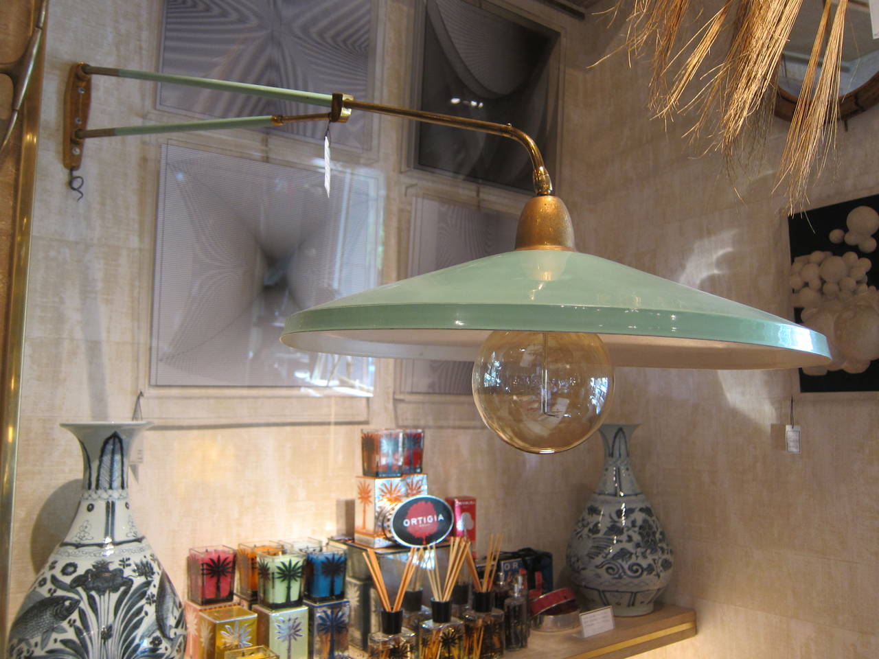 Angelo Lelli Adjustable Wall Light, Italy 1950