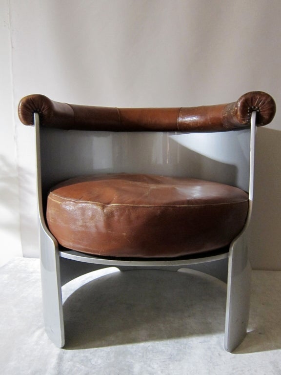Italian bureau armchair by Massoni for Poltrona Frau.1.958. 2