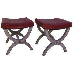 Pair of Directoire Period 18th Century French "Curule" Stools