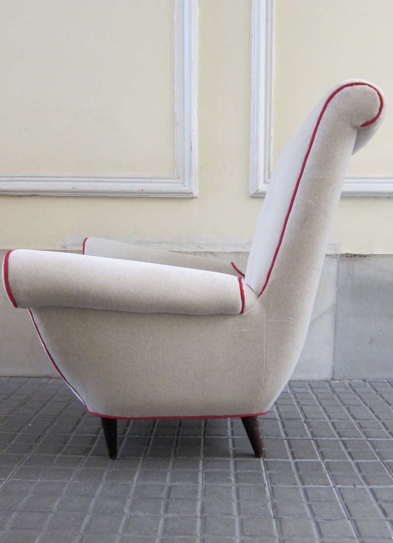 Unusual Pair of Armchairs, Italy, 1950 For Sale 1