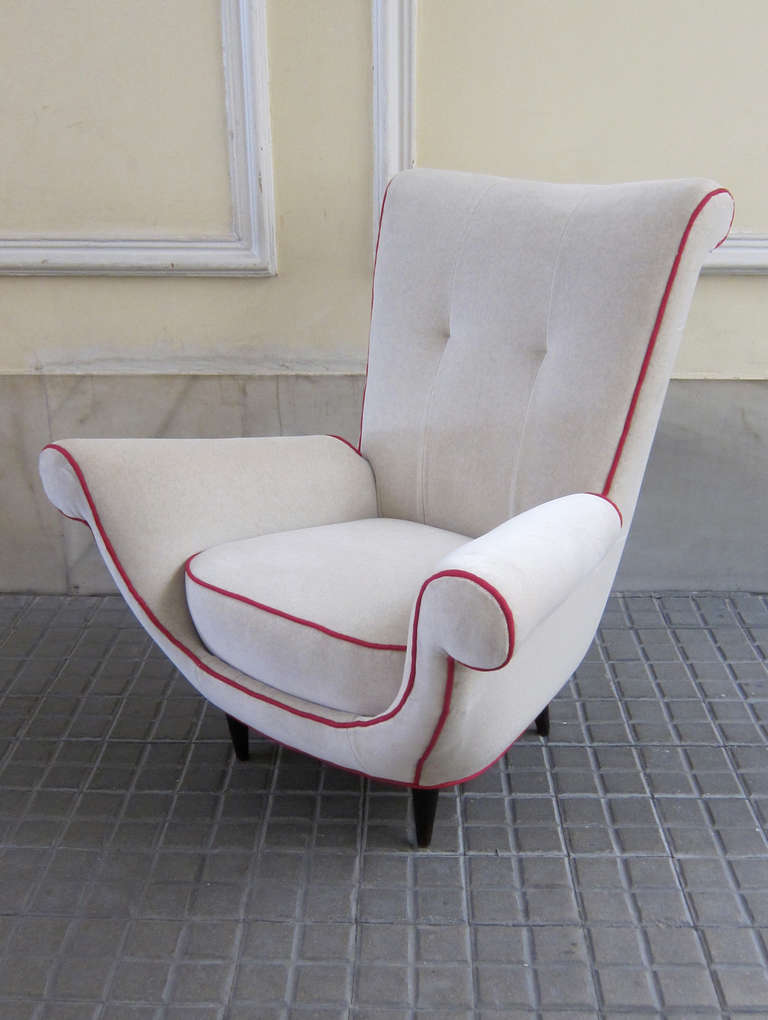 Unusual Pair of Armchairs, Italy, 1950 For Sale 5