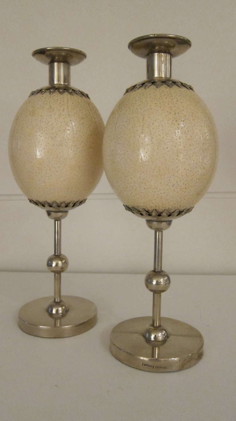 Pair of Silver Candlesticks by Anthony Redmile 4