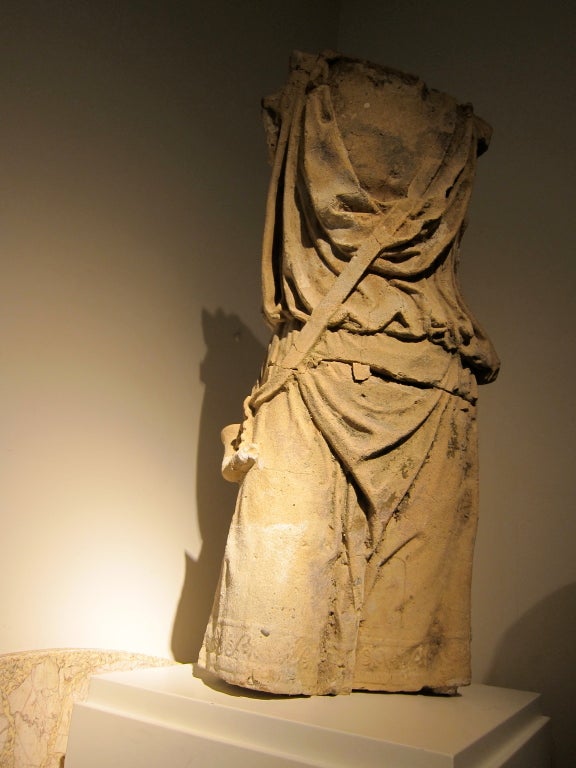 Headless 19th Century Stone Sculpture of the Huntress Diana 2