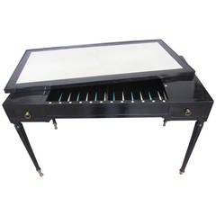 Mahogany and Parchment Louis XVI double side Game Table, France 18th Century