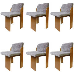 Vintage Sergio Asti, Set of Six Chairs, Spazio y Punto Produzione, Italy, 1950