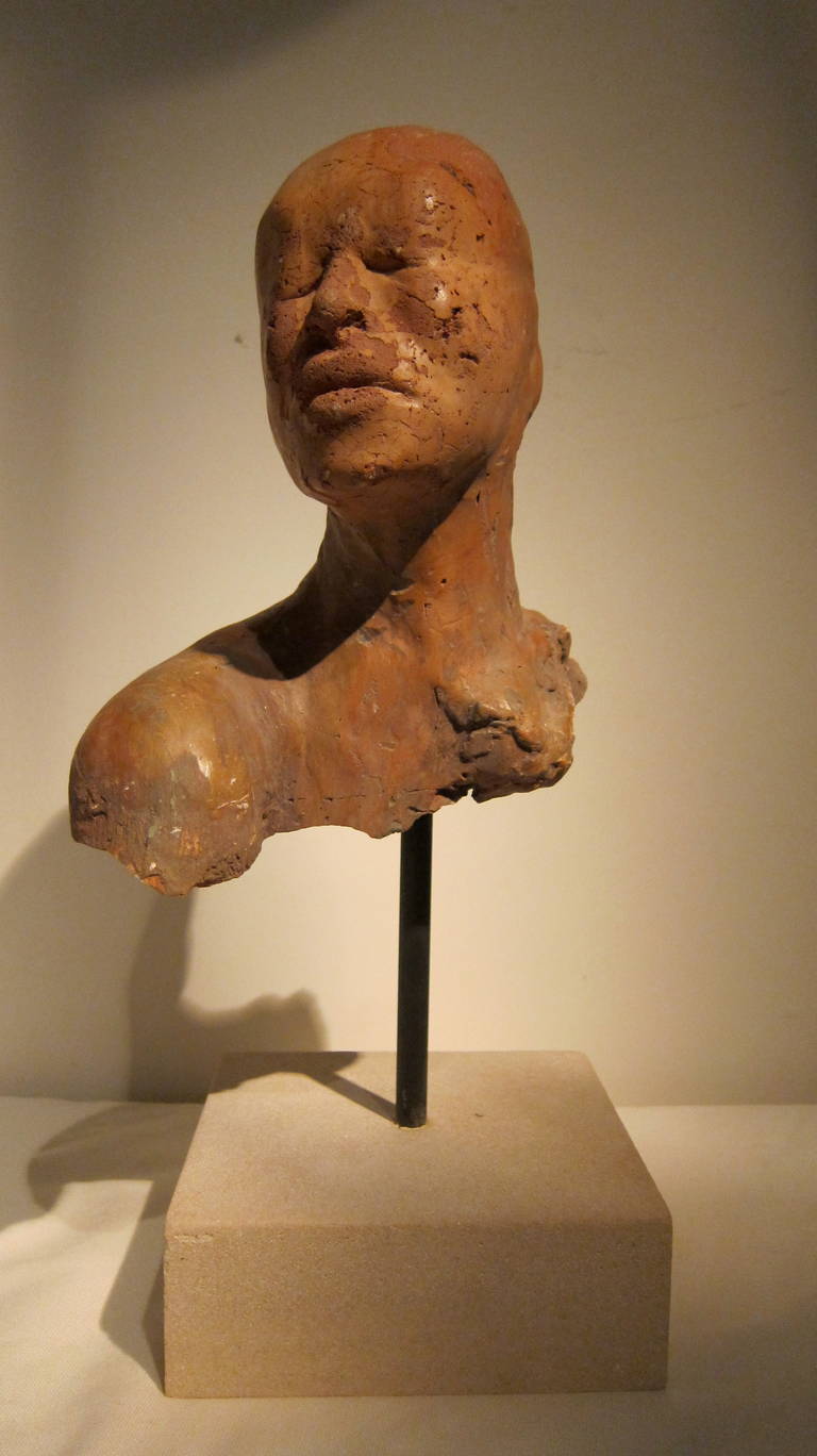 A terracotta sculpture by Isabel Ballester
