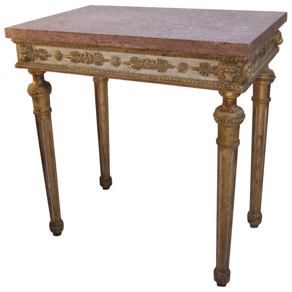 Polychromed Neoclassical Console Sweden 18th Century Gustavian Period For Sale