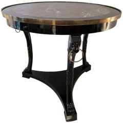 Black Lacquered Neoclasical French Athenien Gueridon. Directoire Black Lacquered Neoclasical French Athenien Gueridon. Directoire