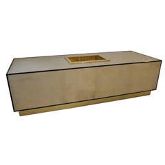 Brass and Parchment Coffee Table, Spain 2012