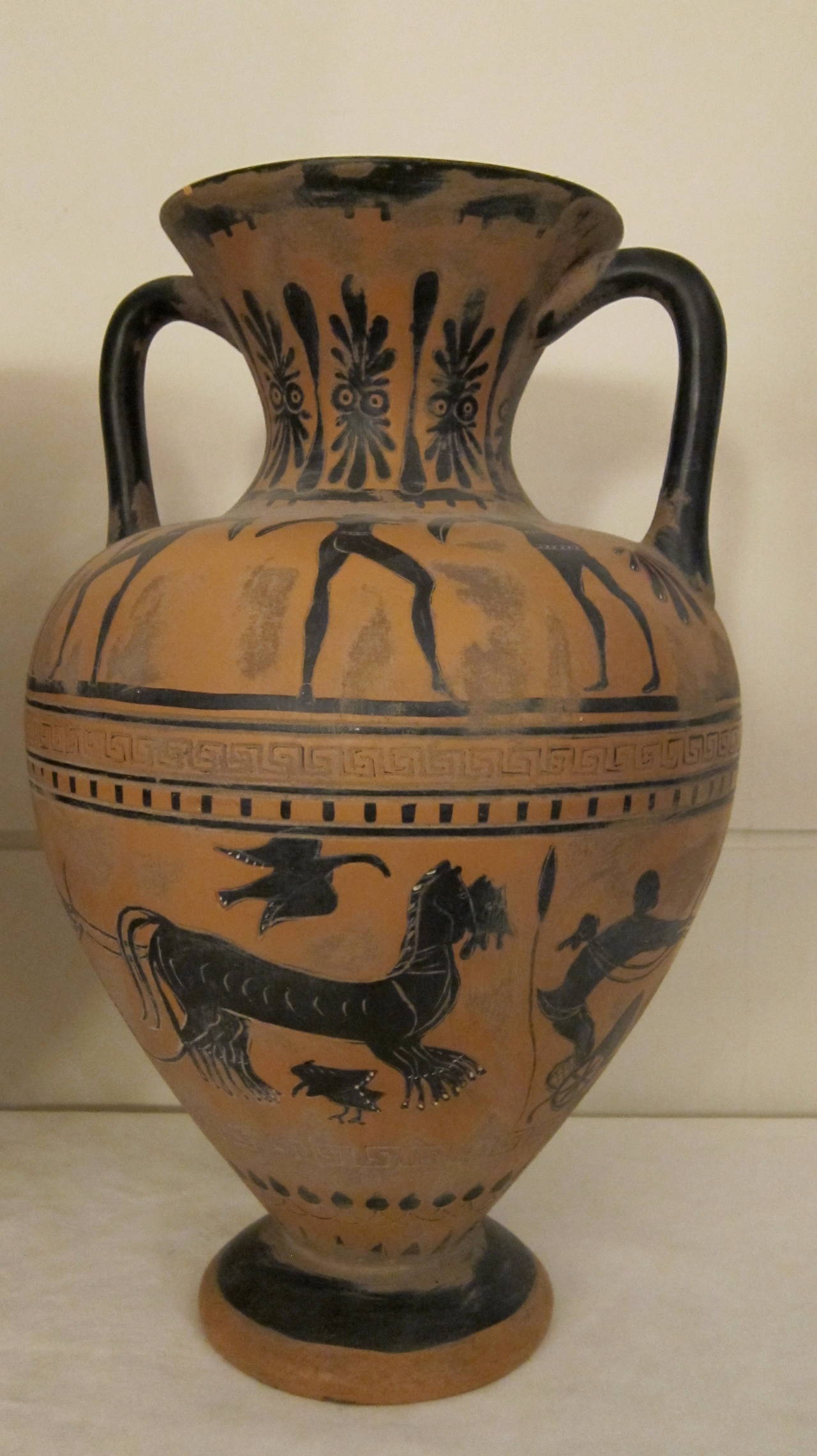 Pair of etruscan terracotta vases. Italy XIXth century 4