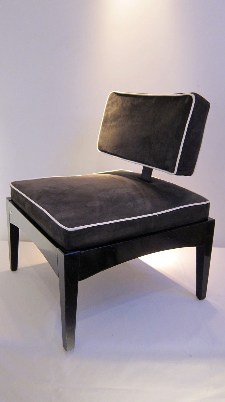 A pair of low chair by Baughman at 1stdibs