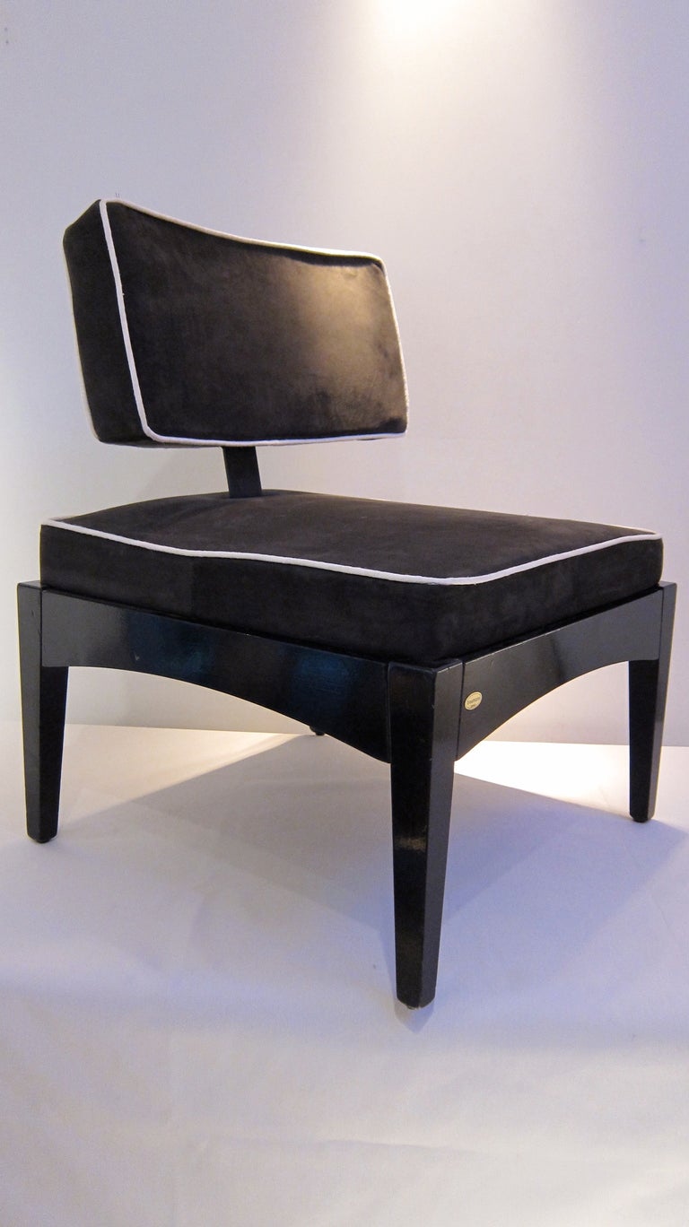 A pair of low chair by Baughman at 1stdibs