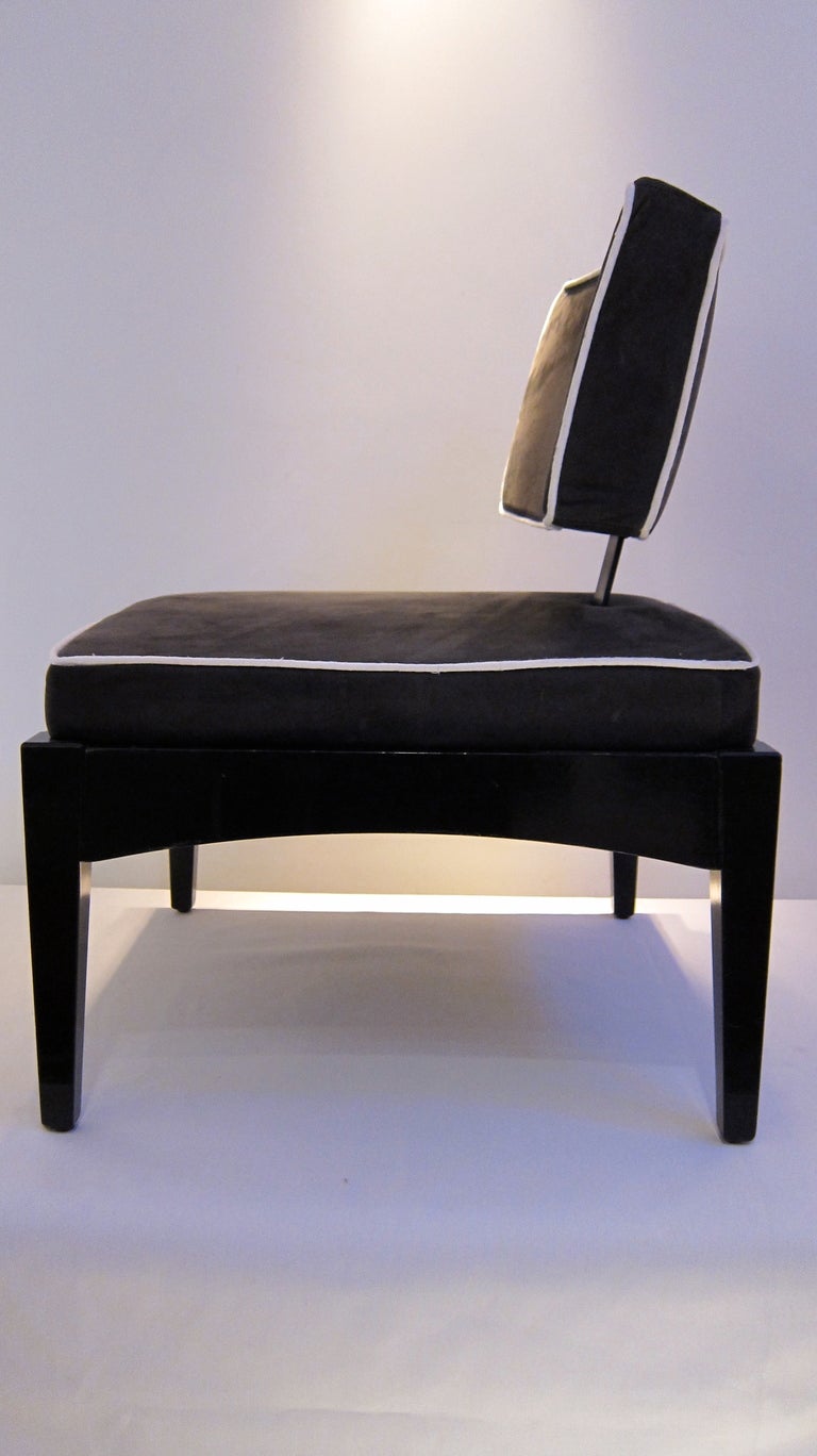 A pair of low chair by Baughman at 1stdibs