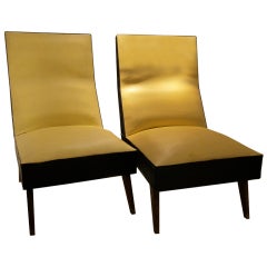 Pair of French Easy Lounge Chairs by Pierre Jeanneret