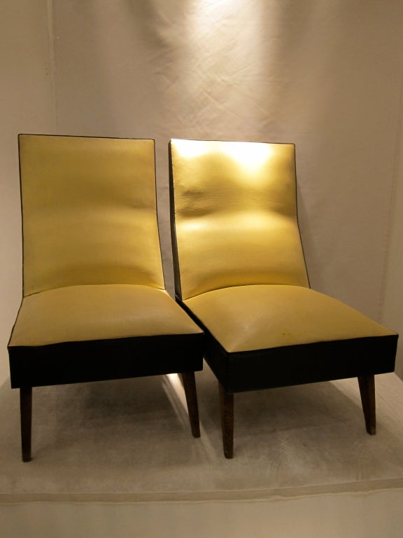 Pair of French Easy Lounge Chairs by Pierre Jeanneret For Sale 5