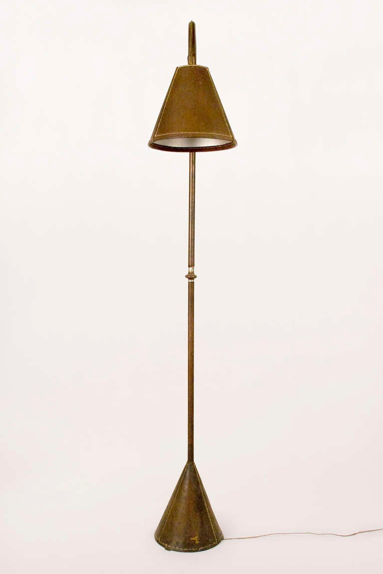 French Floor Lamp by Jacques Adnet For Sale