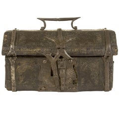 Antique Spanish Gothic Leather Box