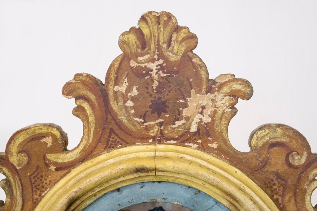 18th Century and Earlier Painted Hanging Cabinet For Sale