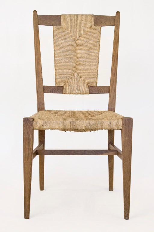 1950s Chestnut Wood Chairs
