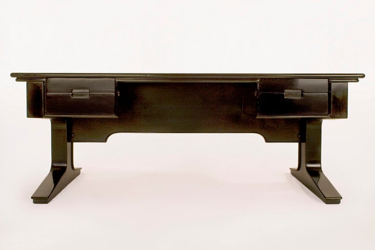 Desk Painted Black 80's.