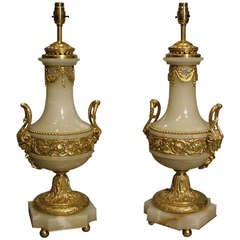 A Fine Pair of Antique Table Lamps