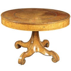 English Antique Oak Drum Top Library Table by William Freeman of Norwich 6