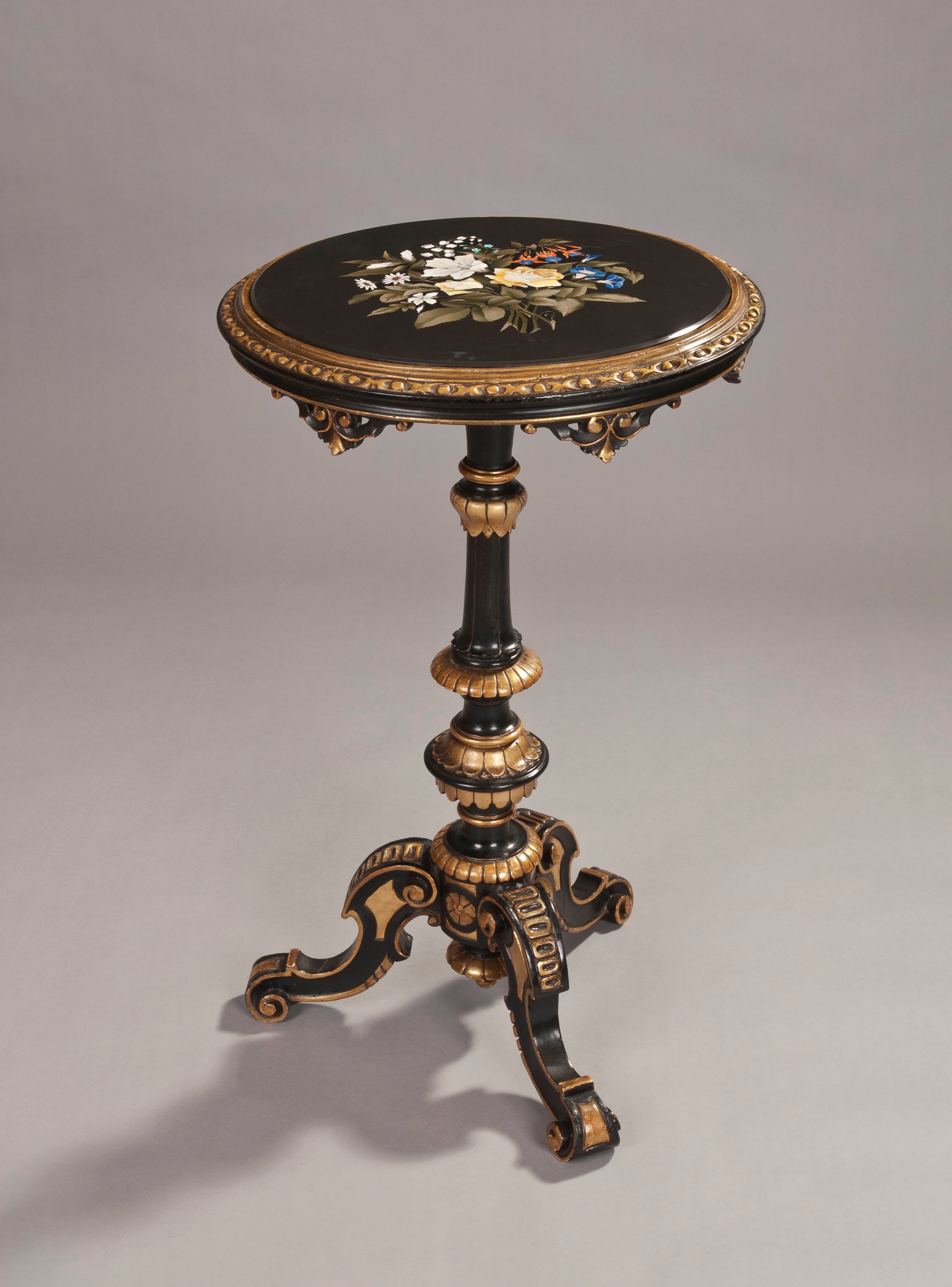 A Good Florentine Antique Occasional Table by H. Bosi
