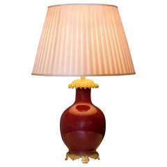 Chinese Red Sang de Boeuf Lamp