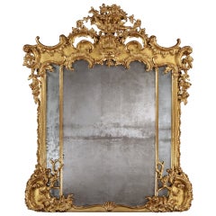 A Fine Antique Giltwood Mirror