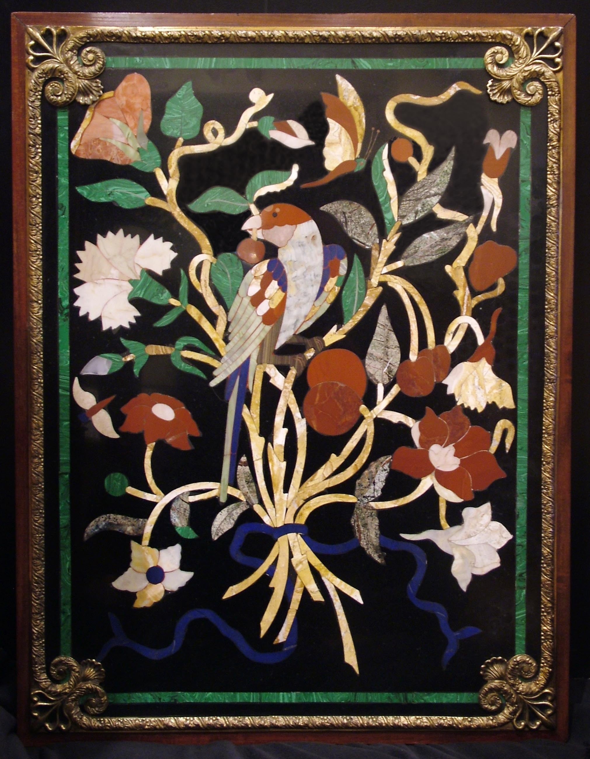 An Antique Florentine Pietra Dura Plaque
