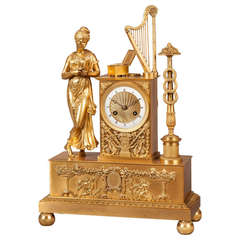 A Good French Empire Mantle Clock
