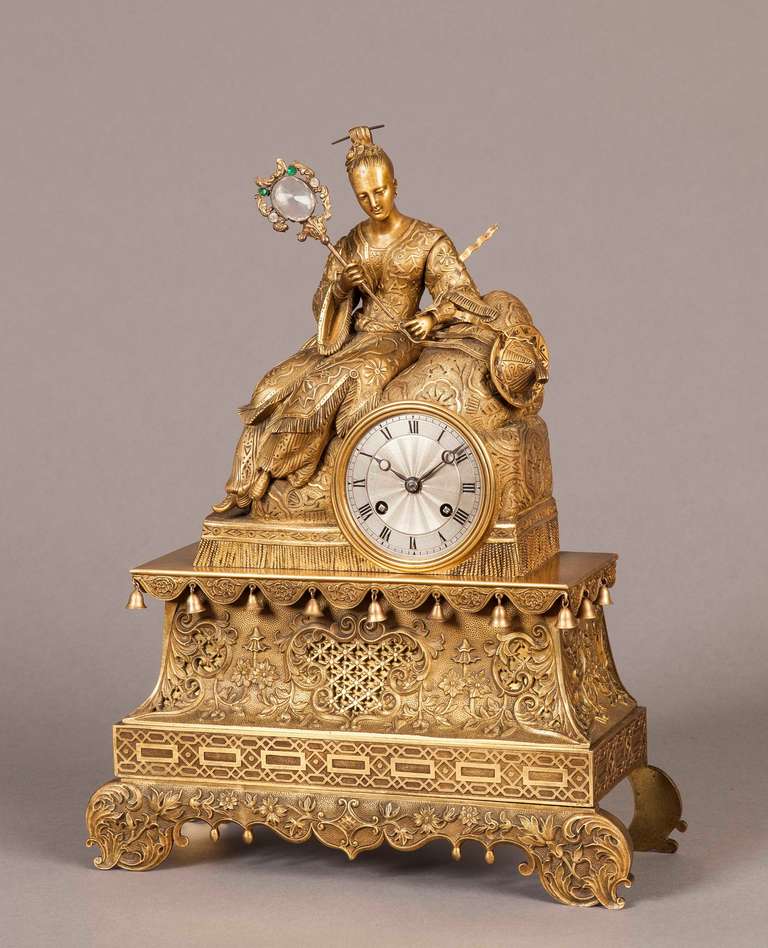 A Good French Empire Mantle Clock In Excellent Condition In London, GB